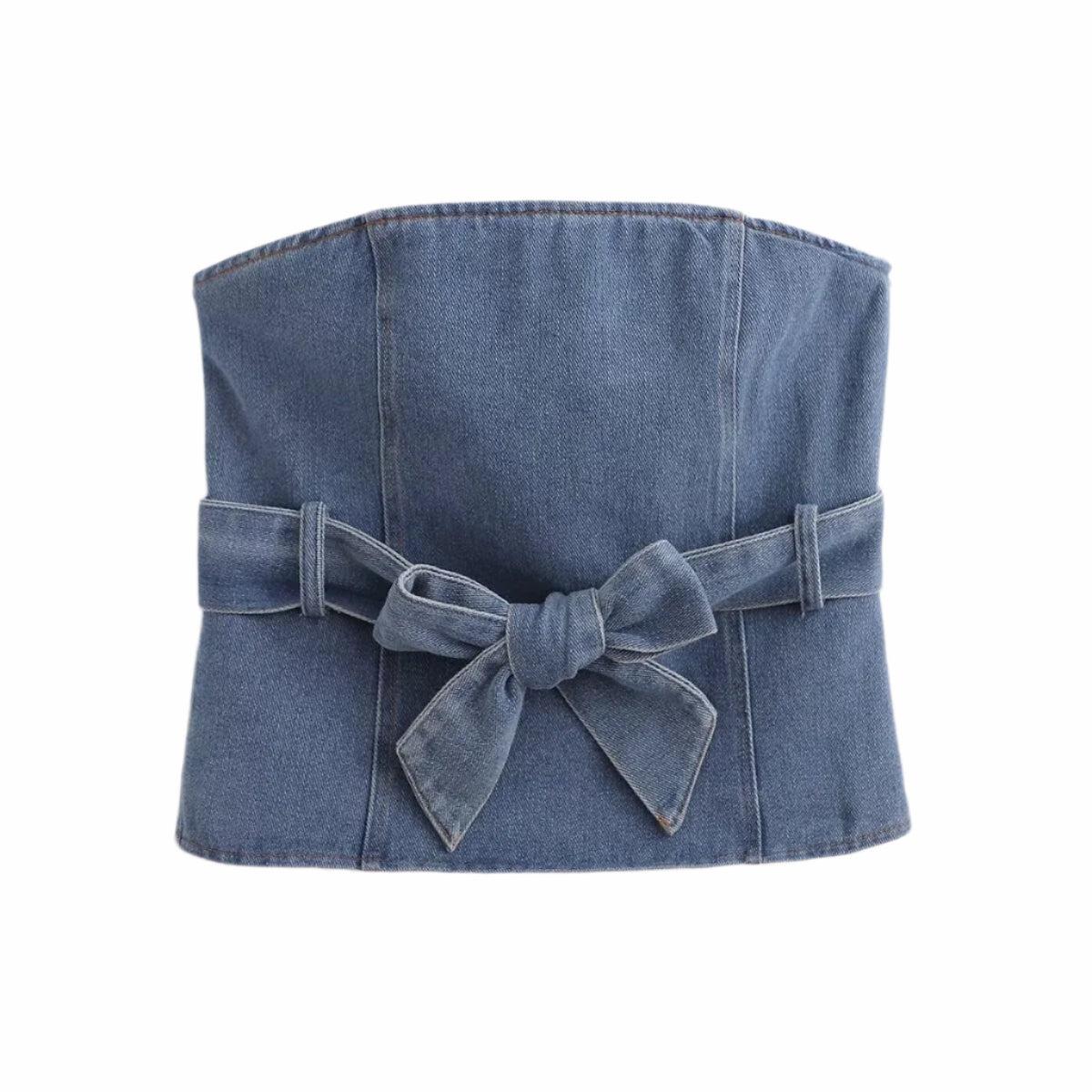 Bow Denim Vest