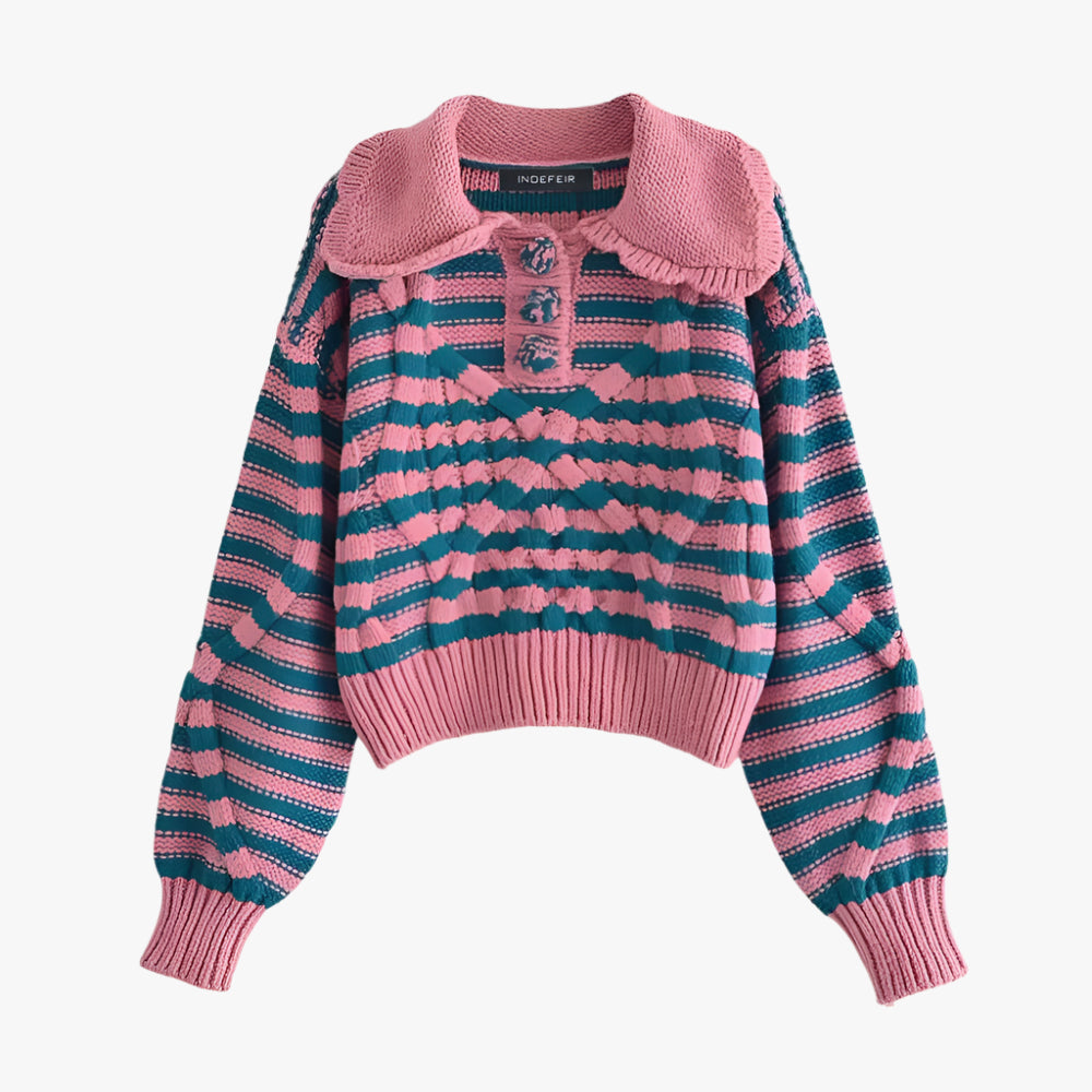 Striped Eight Knitted Sweater