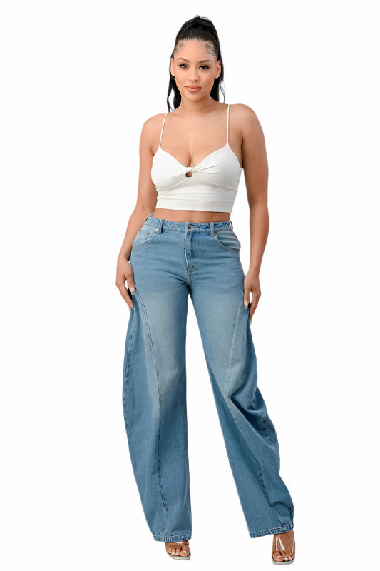 Athina Wide Leg Denim Jeans