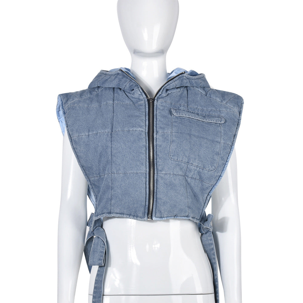 Denim Quilted Vest