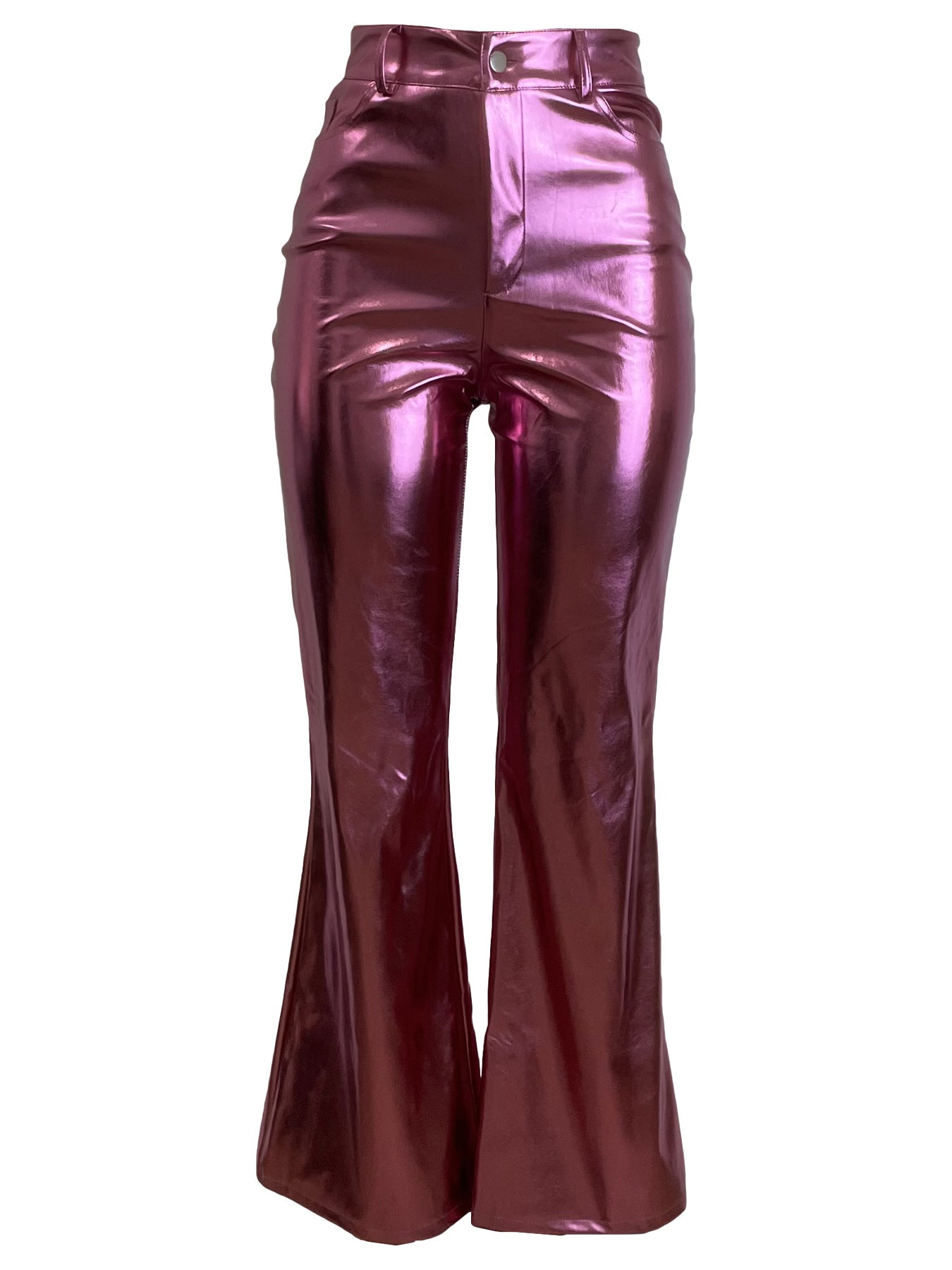 Metallic  Leather Pants