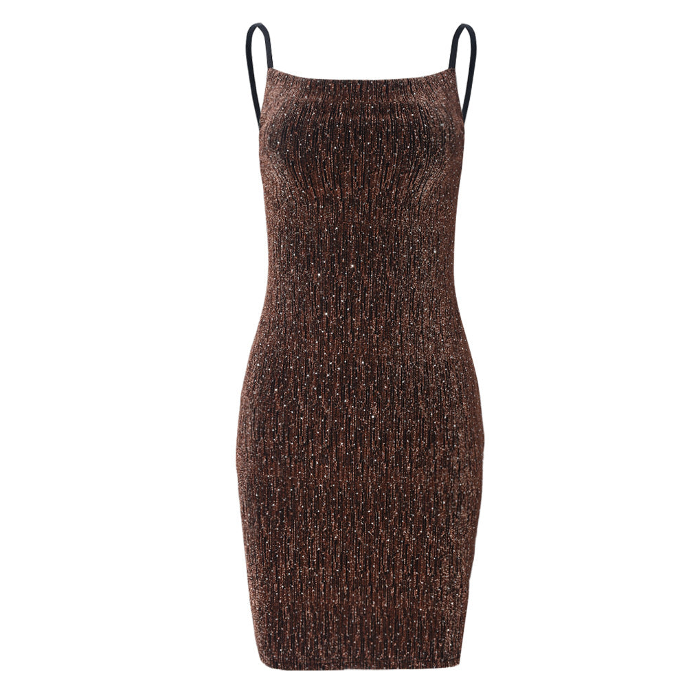 Rhinestone Fabric Dress